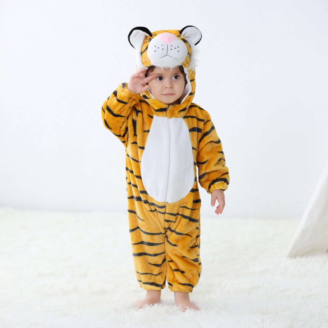 Spiderman Jumpsuit Kids - ทารกแรกเกิดเสือสัตว์การ์ตูนชุดรอมเปอร์เสื้อผ้าเด็กหญิงชุดนอนแขนยาวมีฮู้ดชุดเด็กทารกชุดสำหรับฮาโลวีน