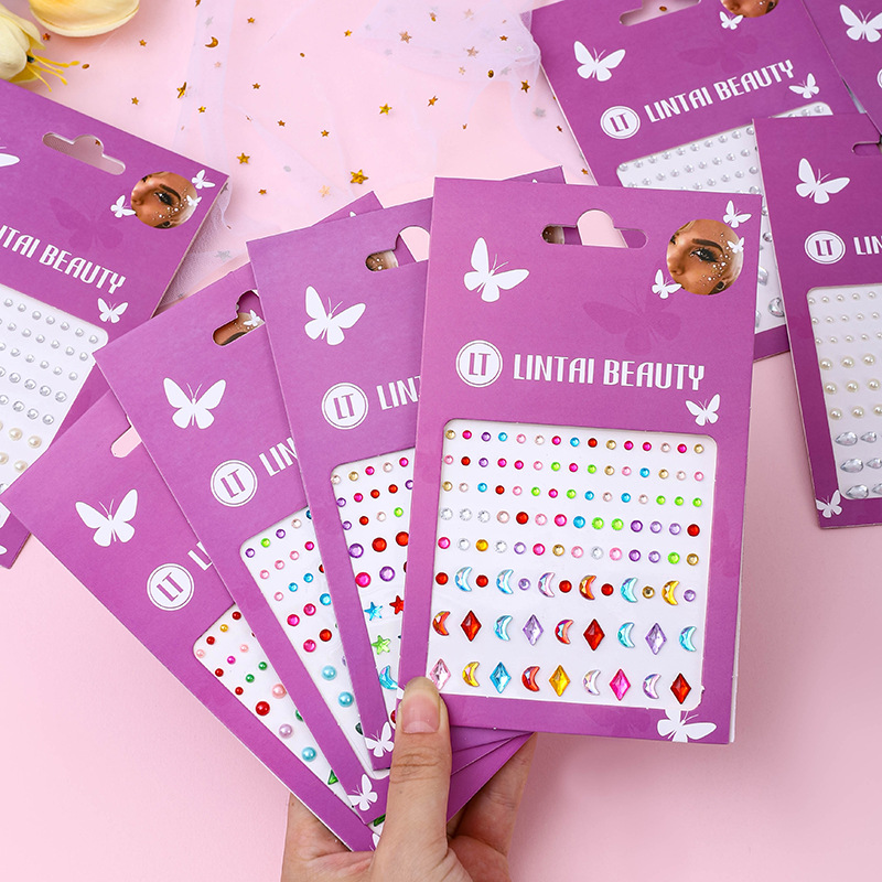 Party Supplies - สติกเกอร์ติดหน้ารูปหยดน้ำ กันน้ำ ติดง่าย ประดับเพชร สำหรับแต่งหน้า งานปาร์ตี้