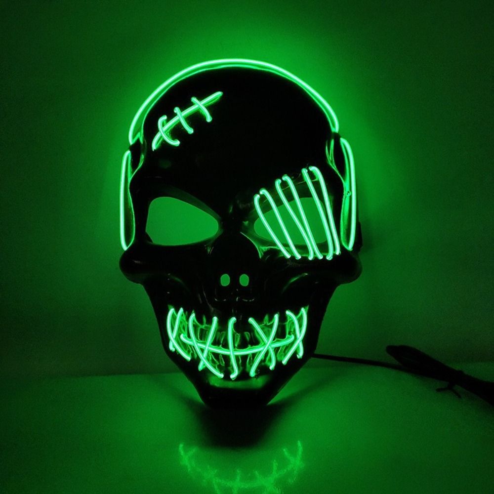 หน้ากากโกธิคฮาโลวีนลายหัวกะโหล - Led Purge Mask Halloween บทวิจารณ์และราคา