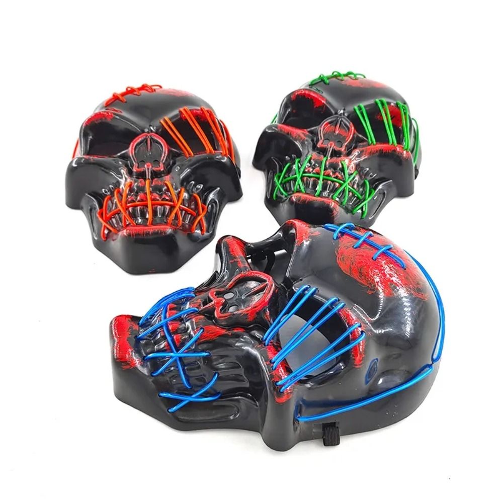 หน้ากากโกธิคฮาโลวีนลายหัวกะโหล - Led Purge Mask Halloween บทวิจารณ์และราคา