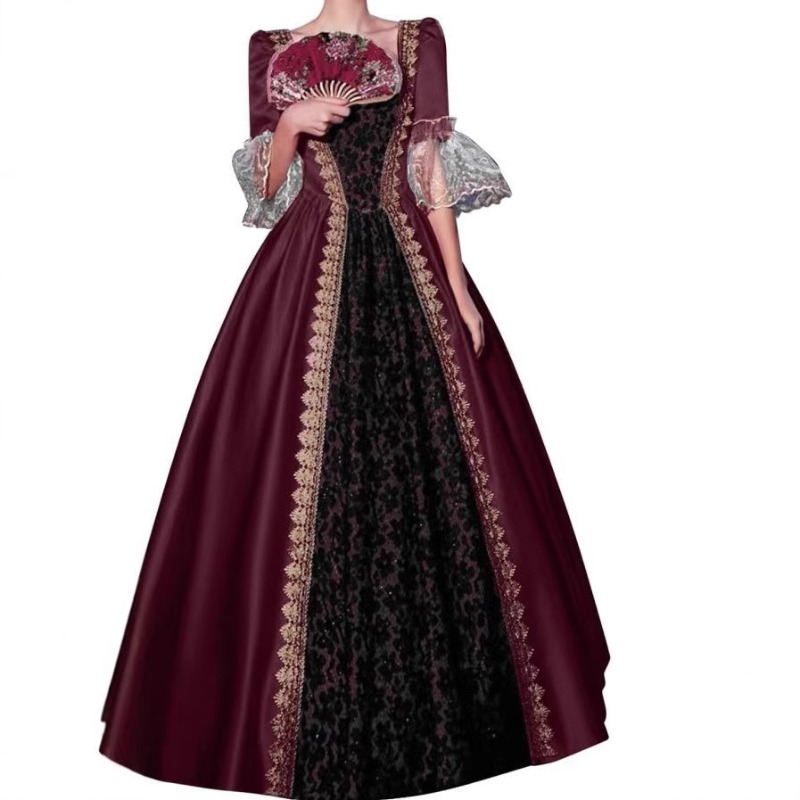 ชุดเดรสสตรี S-5XL สไตล์ยุคกลาง - Medieval Renaissance Dress Women บทวิจารณ์และราคา