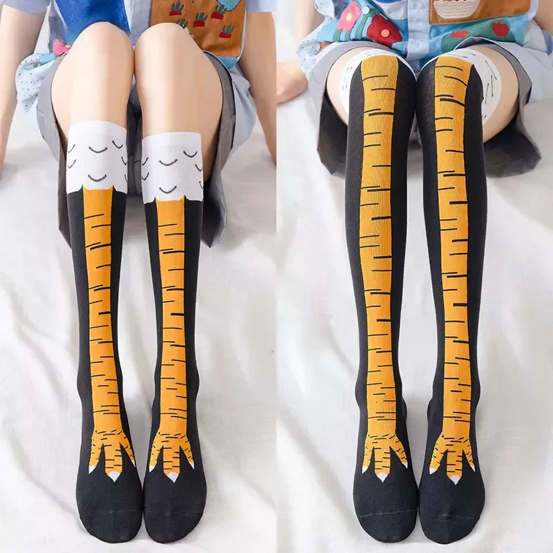 ตลกไก่ PAW ถุงน่อง Over-เข่าคว - Funny Chicken Leg Socks บทวิจารณ์และราคา