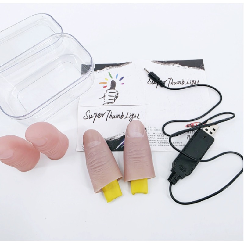 ชุดไฟ 7 สี แบบคู่ ชาร์จได้ แสง - Thumb Tip Magic Trick Set บทวิจารณ์และราคา